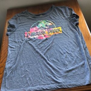 floral jurassic park t-shirt